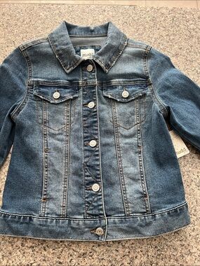 NWT Mudd Girls' Denim Jacket in Faded Blue Wash Size 14